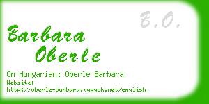 barbara oberle business card